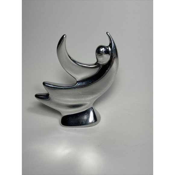 Hoselton Aluminum Abstract Dancer sculpture 3 1/2" tall light scratches - Picture 1 of 8